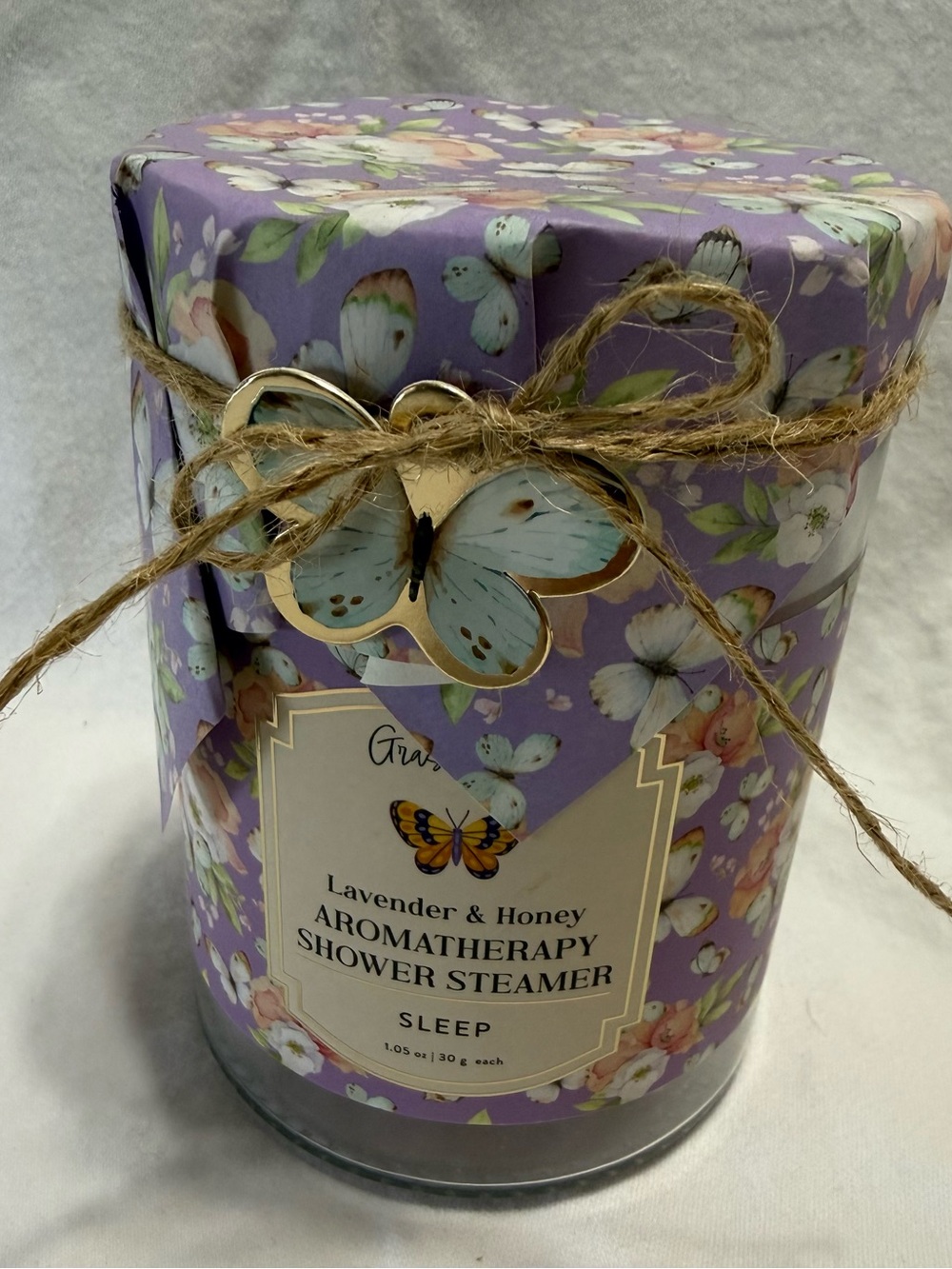 Lavender & Honey Aromatherapy Shower Steamer - Purple
